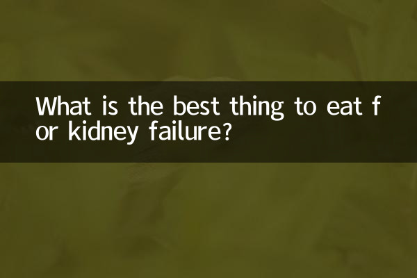 신부전증에 가장 좋은 음식은 무엇입니까?