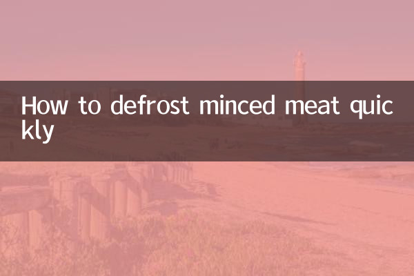 Comment décongeler rapidement de la viande hachée