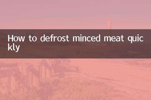 肉馅怎么解冻快