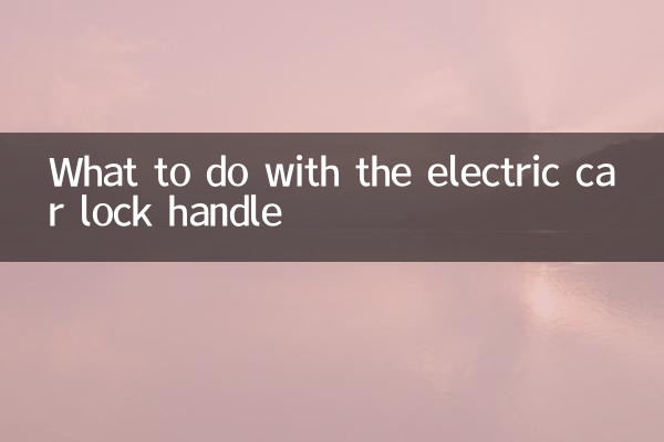 Что делать с ручкой замка электромобиля
