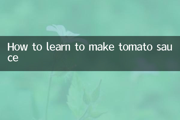 Comment apprendre à faire de la sauce tomate
