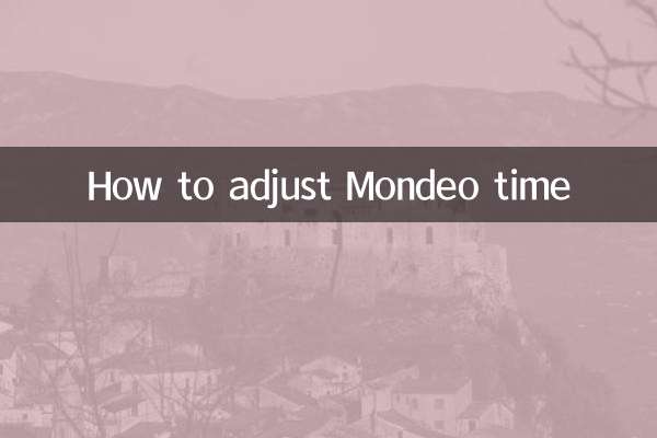How to adjust Mondeo time