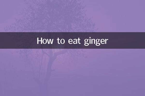 How to eat ginger