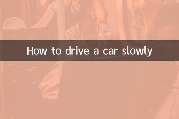 Como dirigir um carro devagar