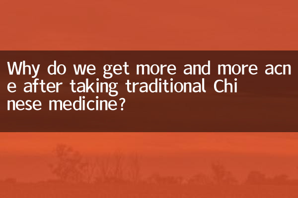 Why do we get more and more acne after taking traditional Chinese medicine?