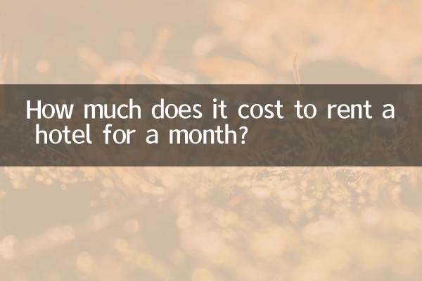 Wie viel kostet es, ein Hotel für einen Monat zu mieten?