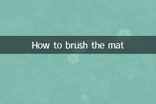 Comment brosser le tapis