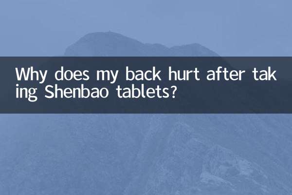 शेनबाओ टैबलेट लेने के बाद मेरी पीठ में दर्द क्यों होता है?