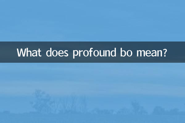 O que significa bo profundo?