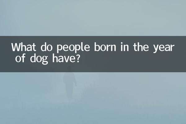개의 해에 태어난 사람들은 무엇을 가지고 있습니까?