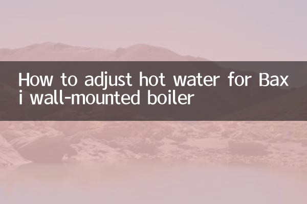 বাক্সি ওয়াল-মাউন্ট করা বয়লারের জন্য গরম জল কীভাবে সামঞ্জস্য করবেন