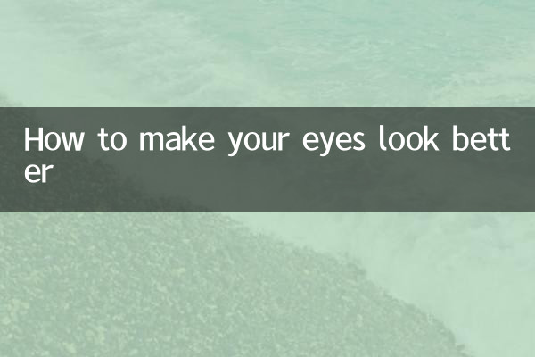 How to make your eyes look better