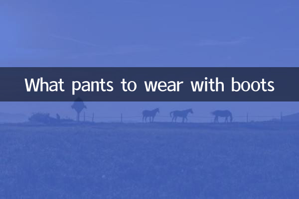 Welche Hose trägt man zu Stiefeln?