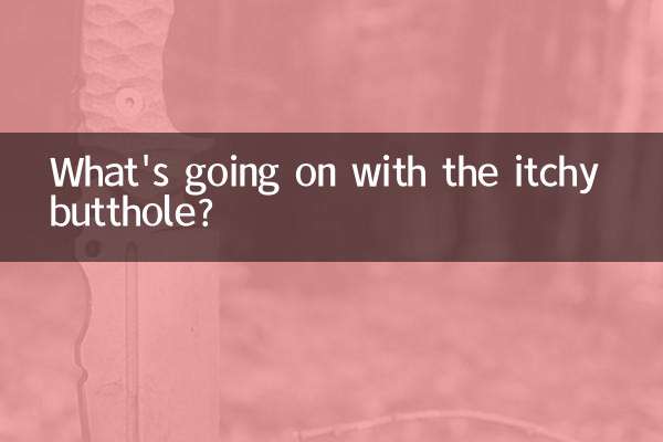 간지러운 엉덩이에 무슨 일이?