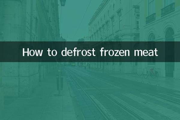 Comment décongeler de la viande congelée