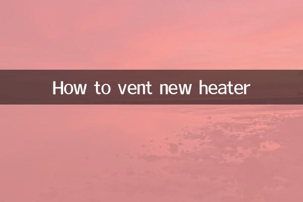 Como ventilar o novo aquecedor