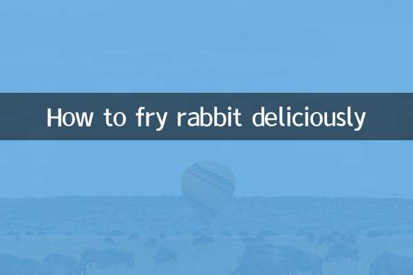 토끼를 맛있게 튀기는 방법