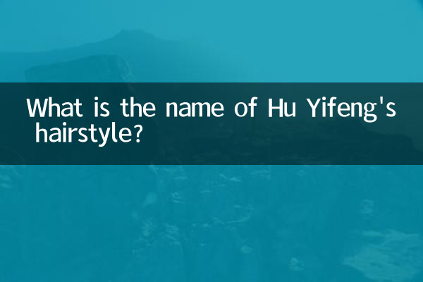 Quel est le nom de la coiffure de Hu Yifeng ?
