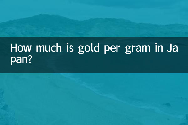 How much is gold per gram in Japan?