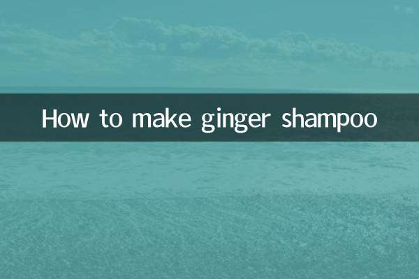 Cómo hacer champú de jengibre