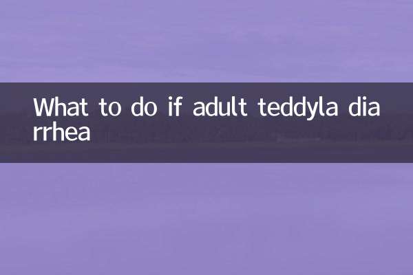 성인 Teddyla 설사 인 경우해야 할 일