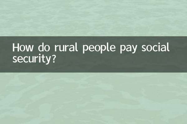 Como as pessoas rurais pagam a seguridade social?