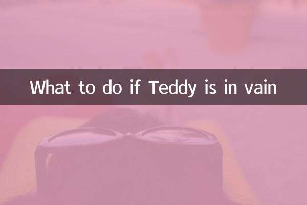 O que fazer se Teddy for em vão