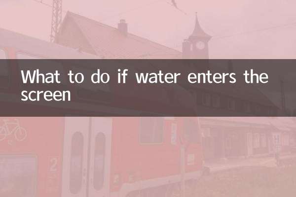 What to do if water enters the screen