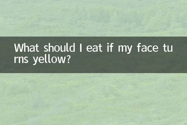 Was soll ich essen, wenn mein Gesicht gelb wird?