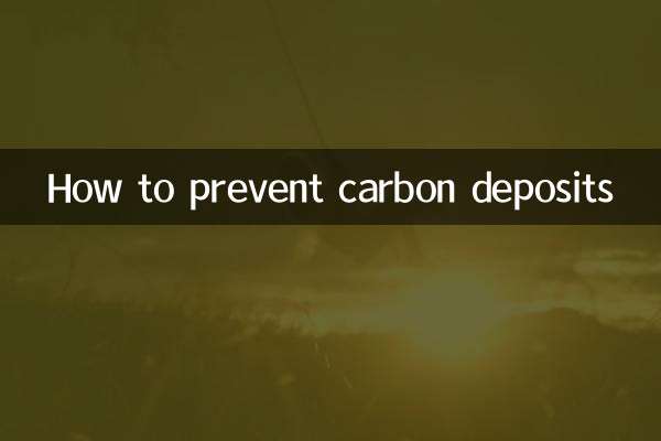 How to prevent carbon deposits