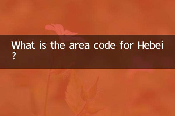 Qual é o código de área de Hebei?