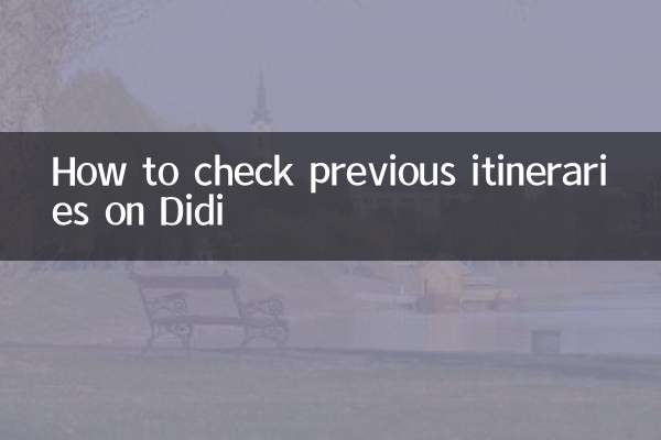 Como verificar itinerários anteriores no Didi