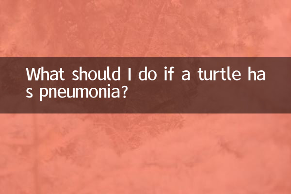 What should I do if a turtle has pneumonia?