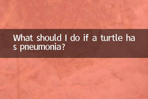 What should I do if a turtle has pneumonia?