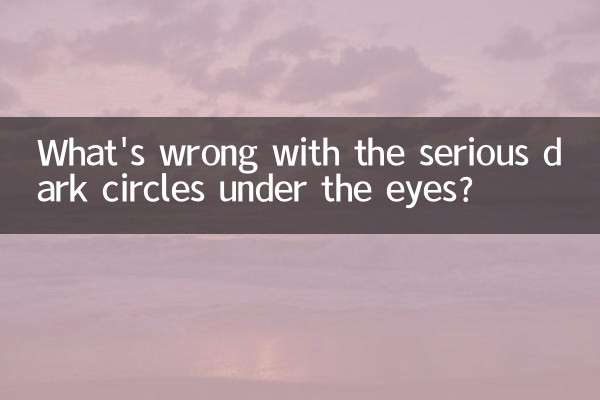 O que há de errado com as olheiras graves sob os olhos?