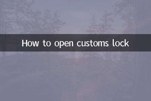 세관 자물쇠 여는 방법