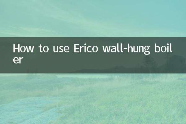 How to use Erico wall-hung boiler