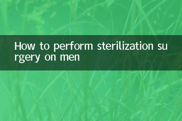 Como realizar cirurgia de esterilização em homens