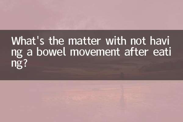 Qual è il problema nel non avere un movimento intestinale dopo aver mangiato?