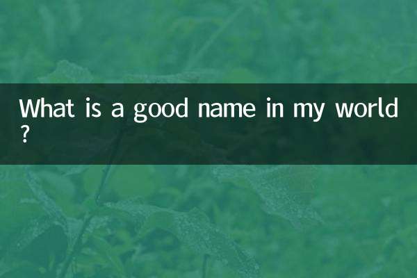 내 세상에 좋은 이름이란 무엇일까?