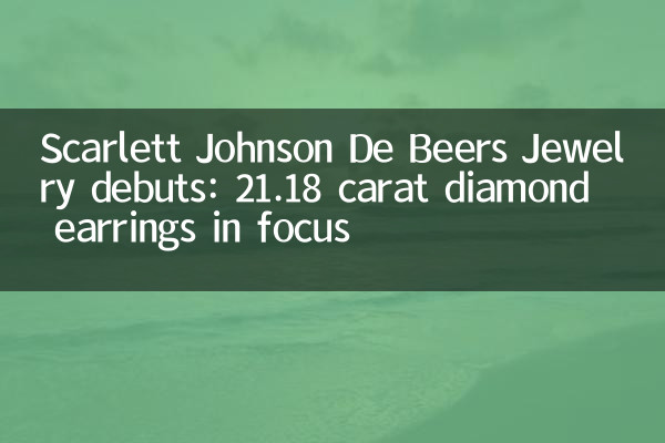 Scarlett Johnson de Beers Schmuck Debüt: 21.18 Karat -Diamantohrringe im Fokus
