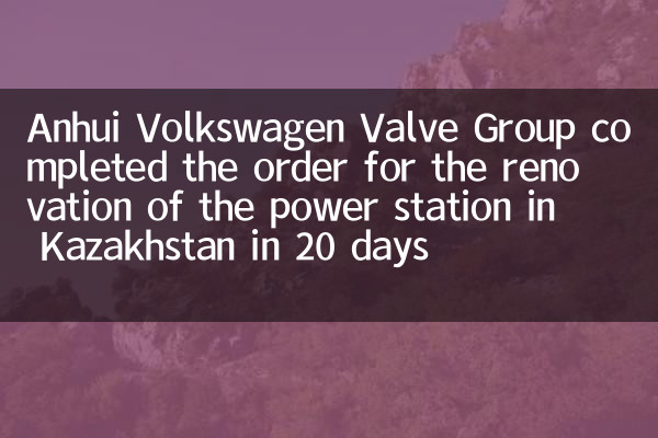Anhui Volkswagen Valve Group beendete die Bestellung für die Renovierung des Kraftwerks in Kasachstan in 20 Tagen