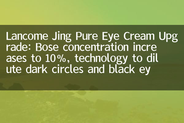 Lancome Jing Pure Eye Cream Upgrade: Die Bose -Konzentration steigt auf 10%, Technologie, um dunkle Kreise und schwarze Augen zu verdünnen