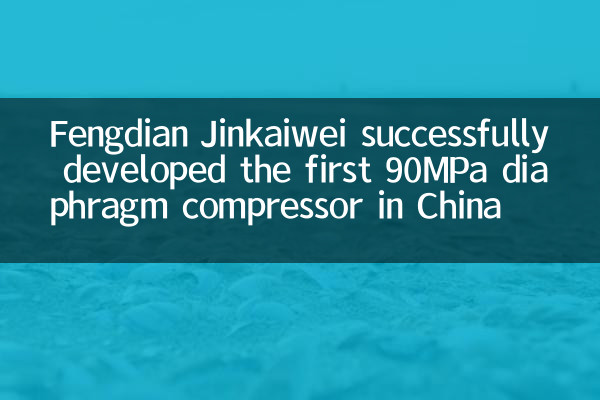 Fengdian Jinkaiwei hat erfolgreich den ersten 90 MPa -Membrankompressor in China entwickelt