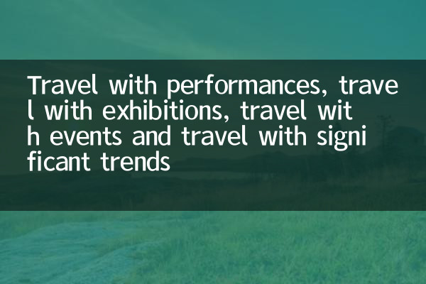 Reisen mit Aufführungen, Reisen mit Ausstellungen, Reisen mit Veranstaltungen und Reisen mit erheblichen Trends