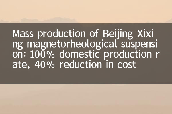 Массовое производство Пекинского XIXING MagneTogological Survension: 100% внутренний уровень производства, снижение затрат на 40%