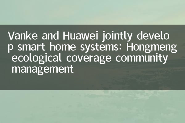 Vanke и Huawei совместно разрабатывают интеллектуальные системы: Hongmeng Ecological Oppage Управление сообществом
