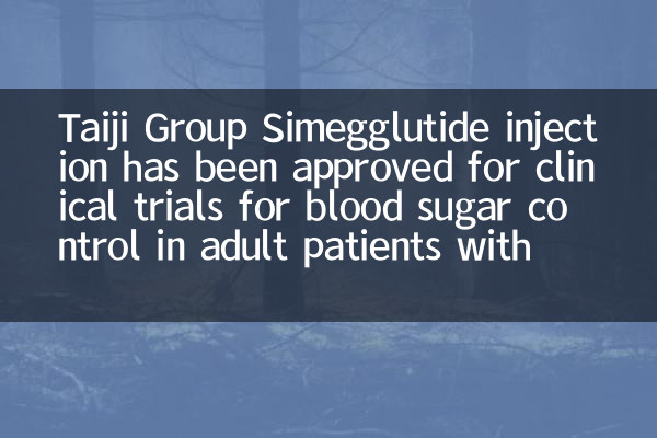 L'iniezione di simaglutidi del gruppo Taiji è stata approvata per gli studi clinici per il controllo della glicemia in pazienti adulti con diabete di tipo 2