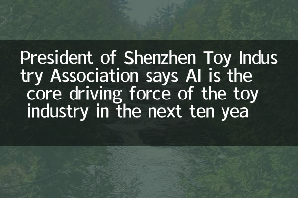 President of Shenzhen Toy Industry Association says AI is the core driving force of the toy industry in the next ten years