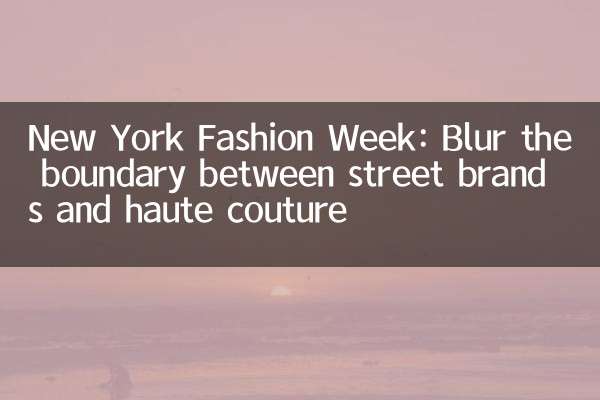 Settimana della moda di New York: sfoca il confine tra i marchi di strada e l'alta moda